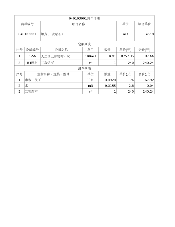 040103001  填方(二灰结石）