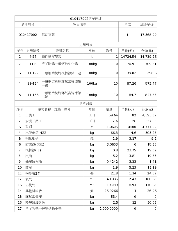 010417002  活动支架