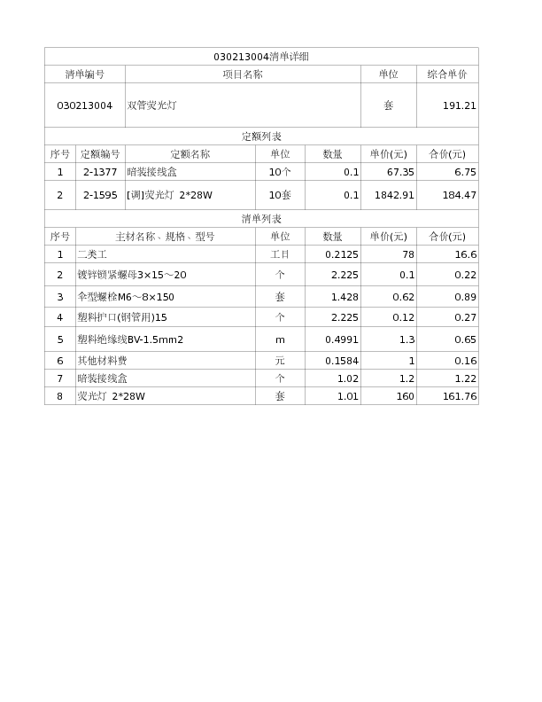 030213004  双管荧光灯