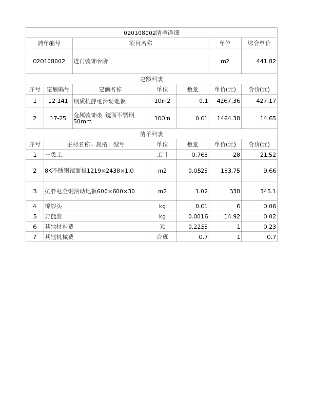 020108002  进门装饰台阶
