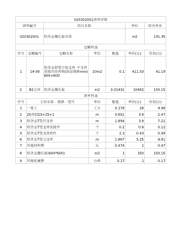 020302001  铝合金微孔板吊顶
