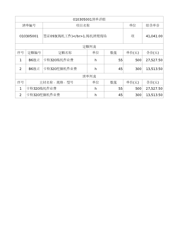 010305001  签证093(捣机工作)</br>1.捣机清理现场