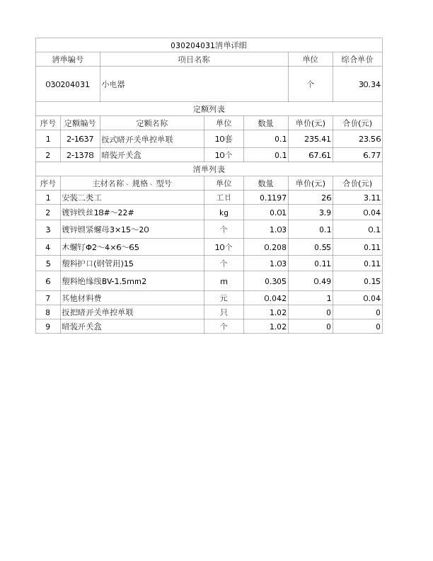 030204031  小电器