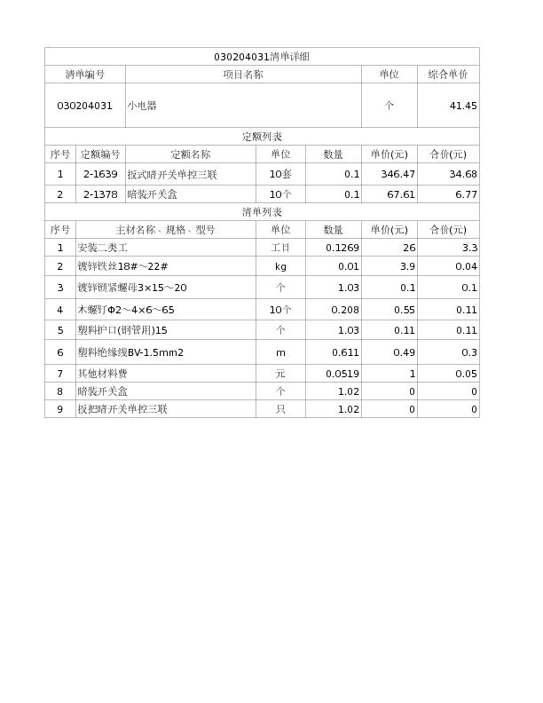 030204031  小电器