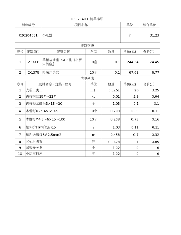 030204031  小电器